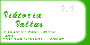viktoria vallus business card